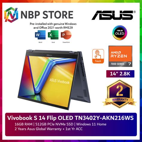 Asus Vivobook S 14 Flip OLED TN3402Y AKN216WS TN3402Y AKN206WS 14 2