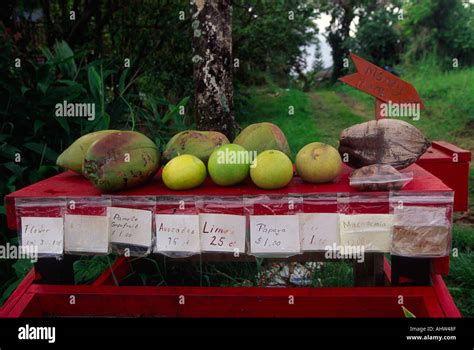 Fruit Stand Hana Coast Maui Hawaii Stock Photo Alamy