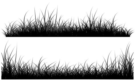 grass black and white silhouette 6552254 Vector Art at Vecteezy