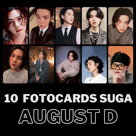 10 Photocards Suga Yoongi August D Bts D2 Fotocards Especiais