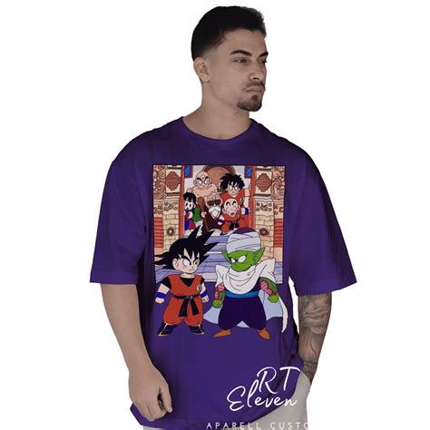 Camiseta Oversized Streetwear Dragon Ball Anime Moda Geek Masculina E