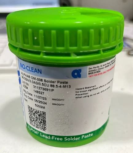 Solid Alpha Om 340 Solder Paste Sac 305 M16 For Electronics 500 Gm At