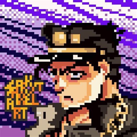 Jotaro De Jojo En Pixel Art In 2023 Pixel Art Pixel Art