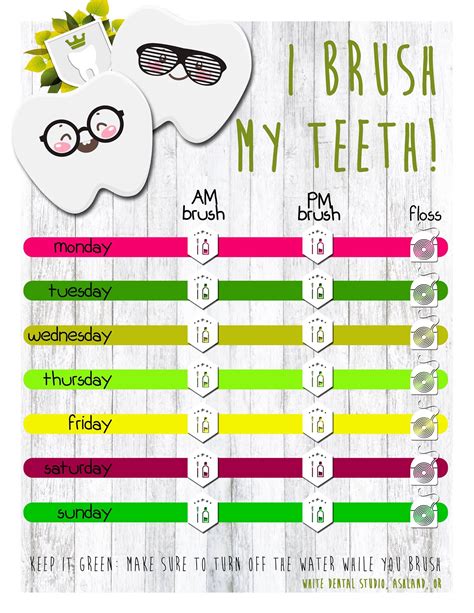 Heres Is Our I Brush My Teeth Chart To Motivate Kids To Brush And