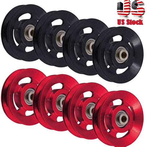 4x 88MM Universal Bearing Pulley Wheel Cable Gym Fitness Equipment