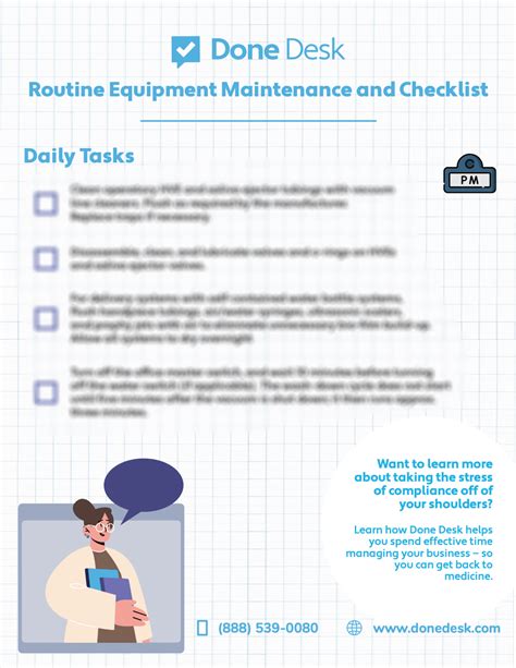 Dental Routine Equipment Maintenance Checklist | Done Desk