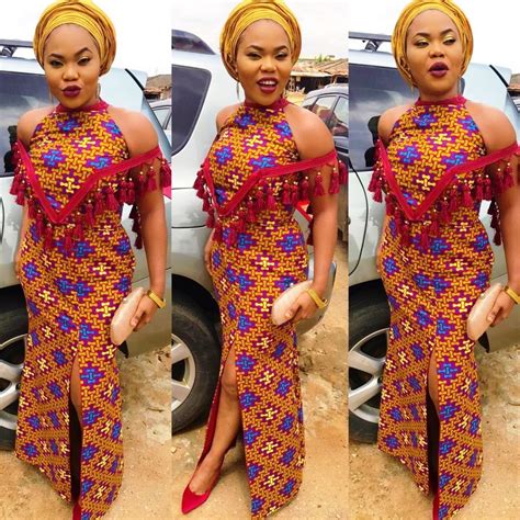 Creative Ankara Aso Ebi Styles Long Gown Dezango