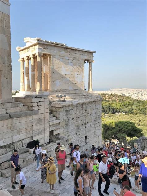 Atenas Grecia Colina De La Acr Polis Famoso Monumento