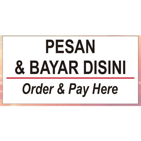 Jual Stiker Kasir Budaya Antri Pesan Dan Bayar Disini Selain