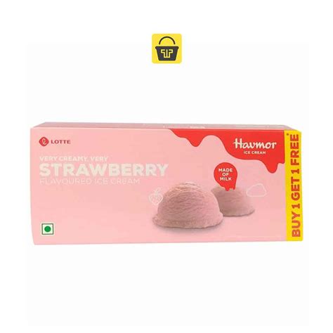 Havmor Strawberry Flavoured Ice Cream, [700ml] - Town Tokri