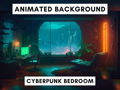 Animated Background For Twitch Cyberpunk Bedroom Stream Overlay