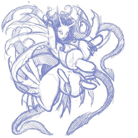 Succubus Of Dagon Commissioned Sketch By Raji Hentai Foundry