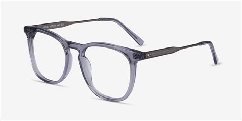 Vibes Square Clear Gray Full Rim Eyeglasses Eyebuydirect