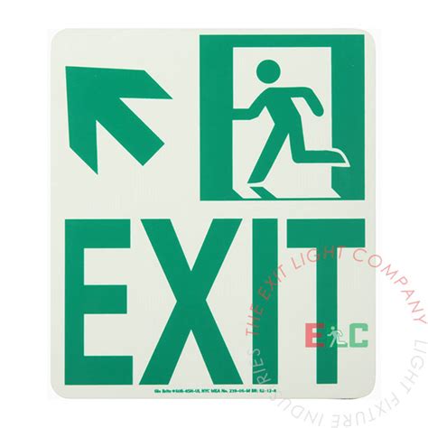 Exit Sign Photoluminescent Running Man Wall Mounted [pwm] Light