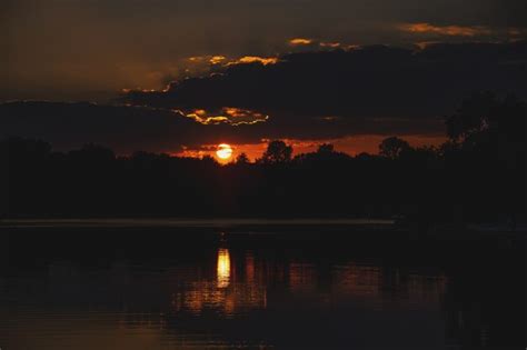 Premium Photo Beautiful Summer Sunset On A Lake In Bavaria