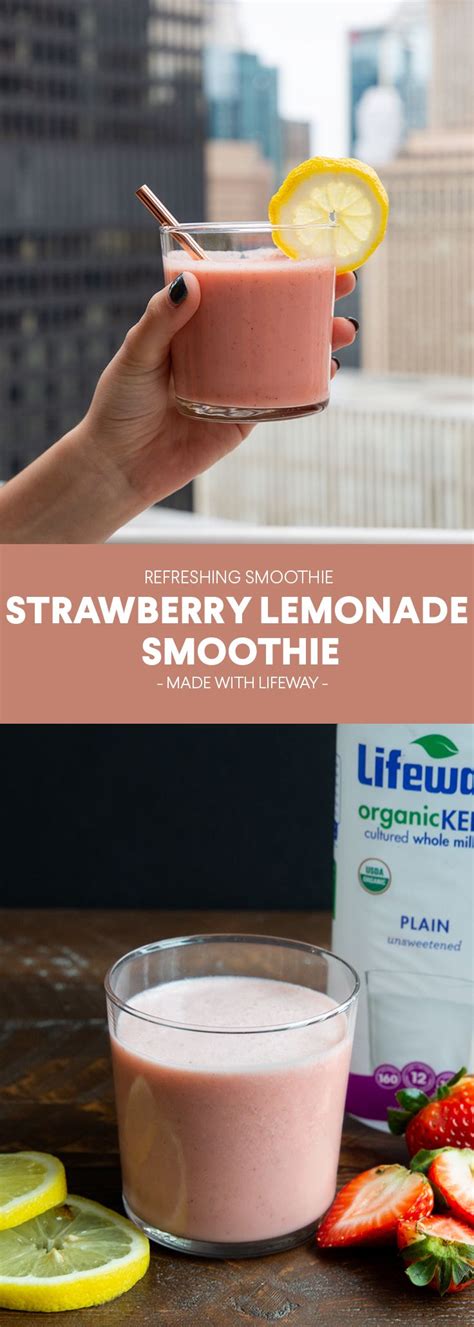 Strawberry Lemonade Smoothie Recipe Lemonade Smoothie Healthy