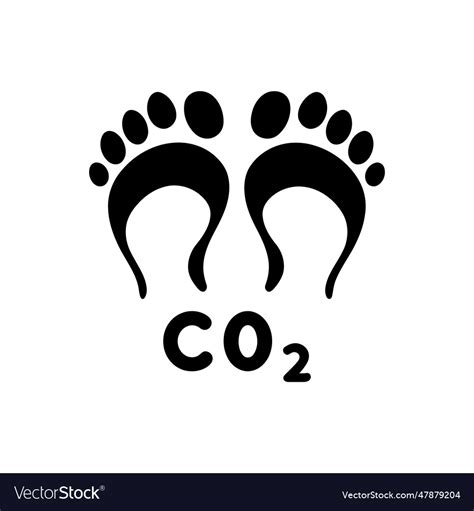 Low-carbon footprint icon Royalty Free Vector Image