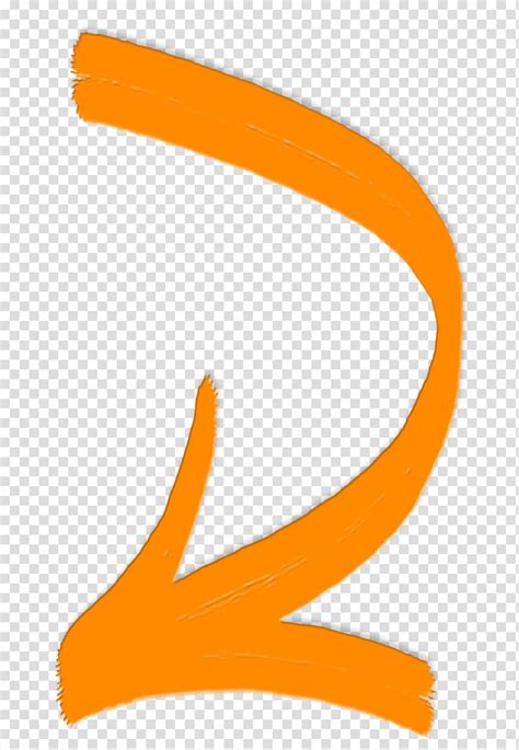 Curved Arrow Arrow Orange Orange Arrow Transparent Background PNG