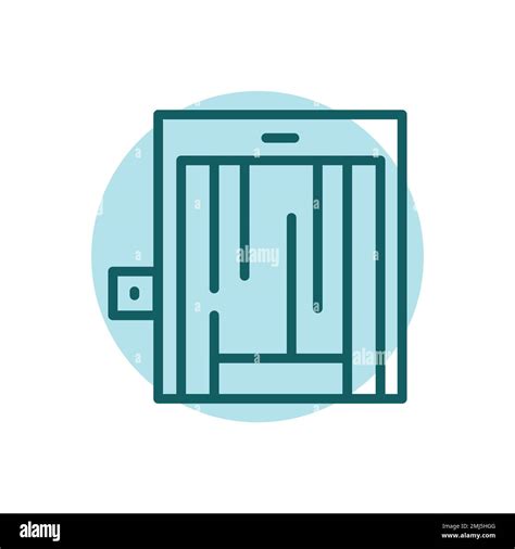 Lift Color Line Icon Disability Isolated Vector Element Outline