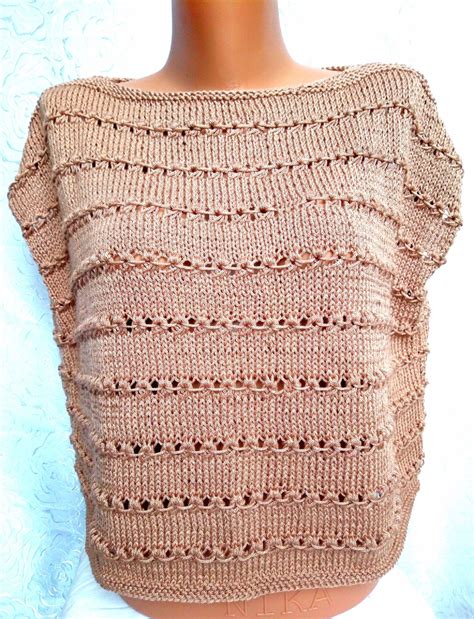 Knitting Pattern T Shirt Summer Knitting Oversized T Shirt Etsy