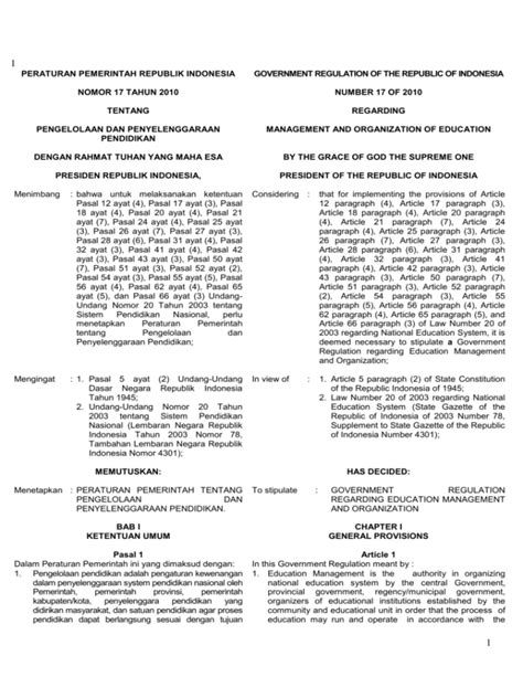 Government Regulation Of The Republic Of Indonesia