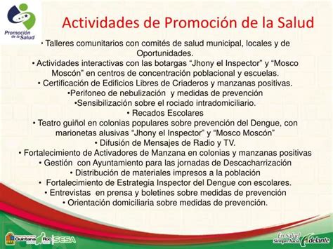 Ppt Actividades De Promoción De La Salud Powerpoint Presentation