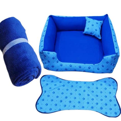 cama pra cachorro ou gato kit pets médios até 12kg caminha média