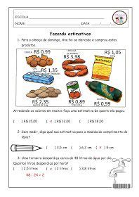 Fichas de exercícios de matemática