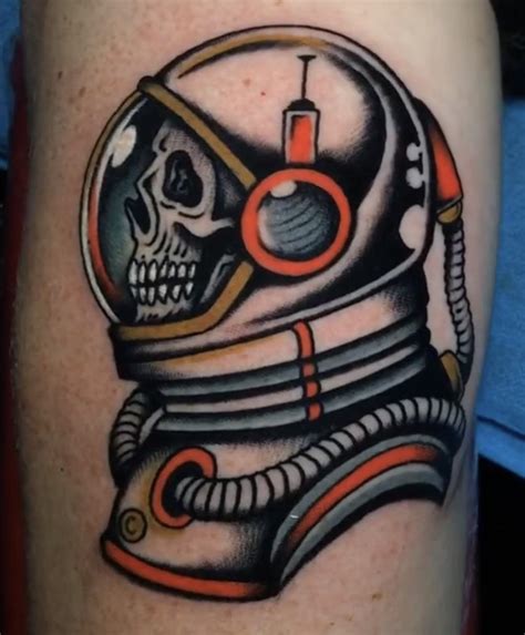 Astronaut Helmet Tattoo