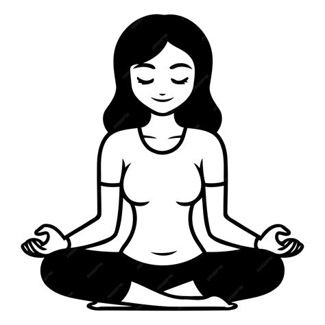 Premium Vector Woman Meditating In Lotus Position Vector Illustration