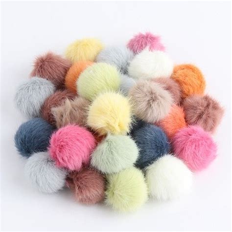 Bricolage Pompon 35mm Grande Fausse Loutre Fourrure Boule Pom Pom