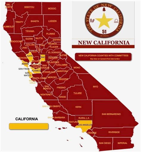 Map of new california republic - subtitlecapital