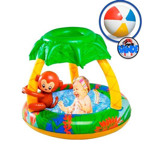 Piscina Infl Vel Infantil Para Beb Litros Cobertura Piscina