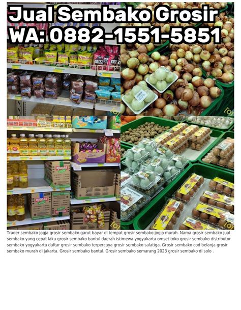 Ppt L L L Wa Grosir Sembako Harga Grosir Warung Sembako