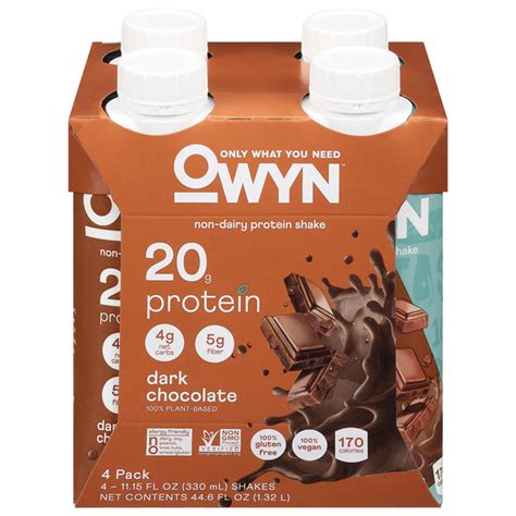 Save On OWYN Protein Non Dairy Shake Dark Chocolate 4 Pk Order Online