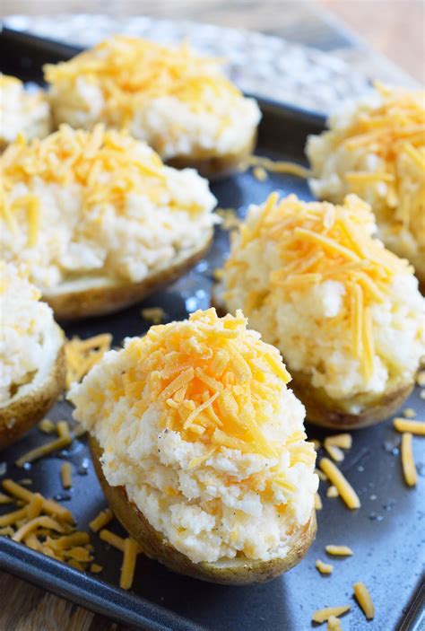 Easy Cheesy Twice Baked Potatoes Wonkywonderful