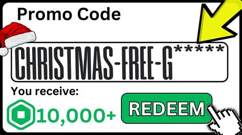 This Secret Promo Code Gives Free Robux Christmas 2023 Youtube