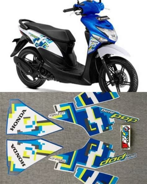 Jual Stiker Striping Lis Standar Ori New Honda Beat Pop Idling Stop