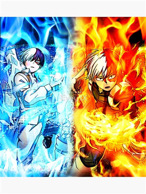 Shoto Todoroki My Hero Academia Hot And Cold Sticker By Ndhughes Redbubble