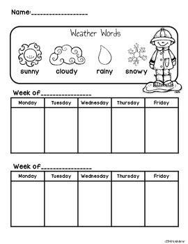 Weather Graphing Craft By Erica Bohrer Tpt