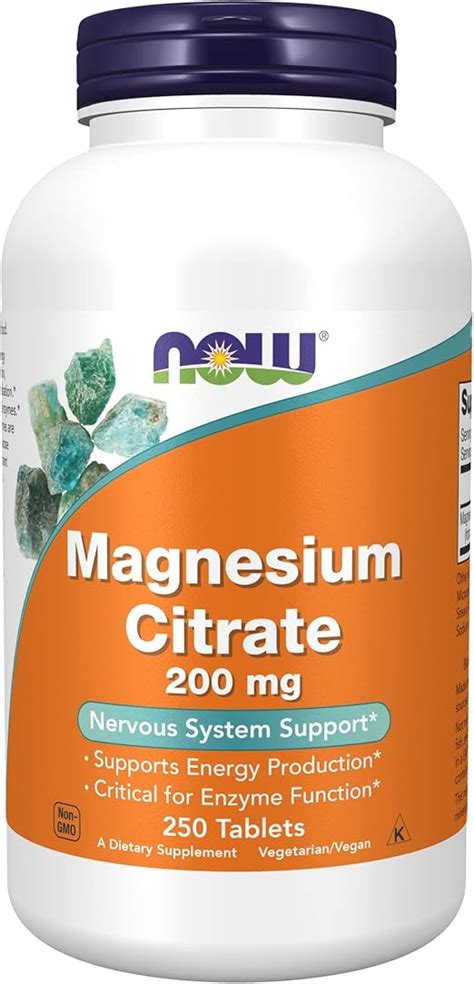 Amazon Now Supplements Magnesium Citrate Mg Enzyme Function