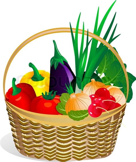 Basket Of Vegetables Drawing at GetDrawings | Free download