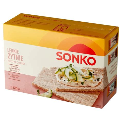 Sonko Pieczywo chrupkie lekkie żytnie 170 g Zakupy online z dostawą