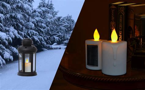 Amazon Telosma Pcs Solar Powered Led Candle Light Flameless