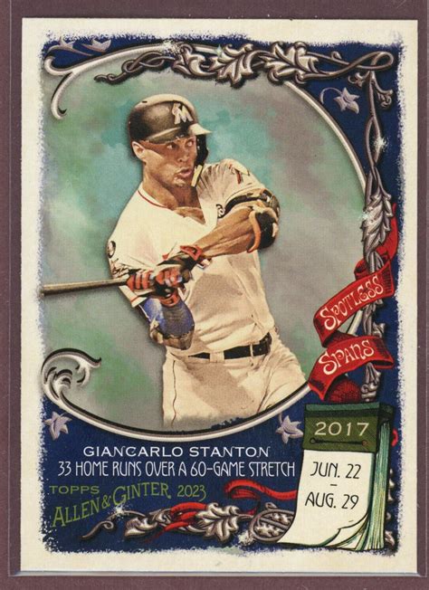 Topps Allen Ginter Spotless Spans Giancarlo Stanton Marlins