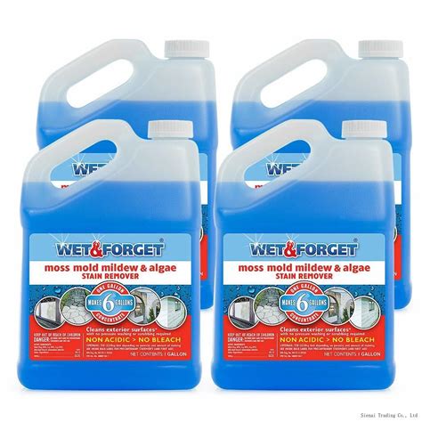 Wet And Forget Moss Mold Mildew And Algae Stain Remover 1 Gallon Concentrate Makes 6 Gallons