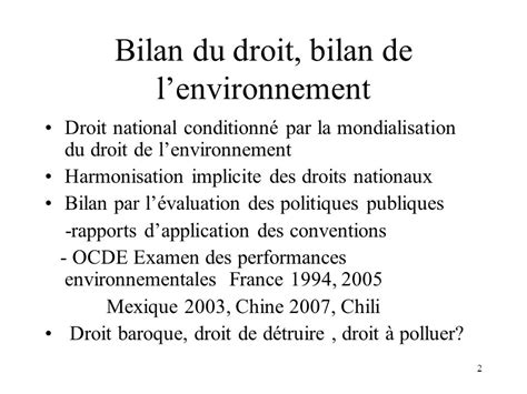 Bilan Des Progr S Du Droit National De Lenvironnement Michel Prieur