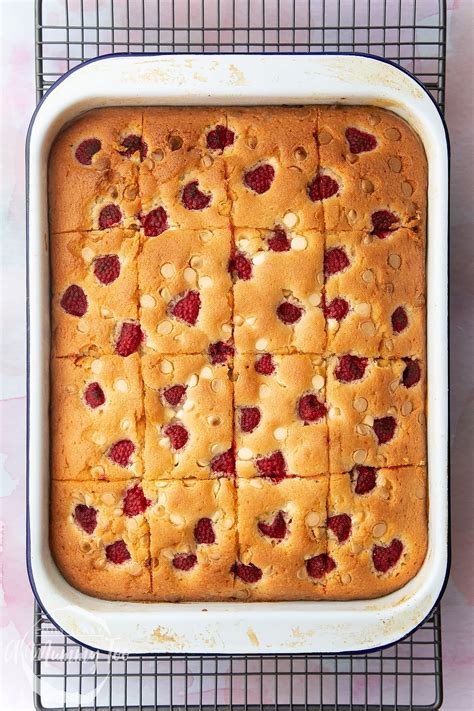 Raspberry And White Chocolate Traybake A Mummy Too