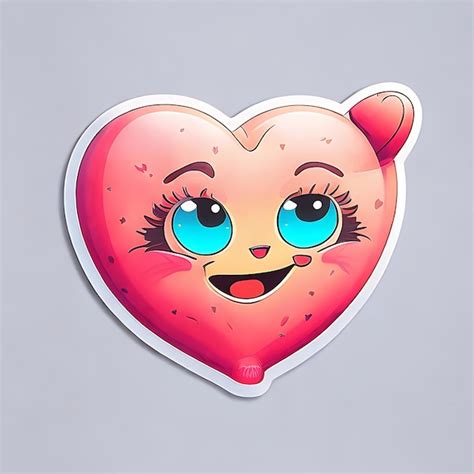 Um Emoji Olhos Em Forma De Cora O E Bochechas Coradas Expressando