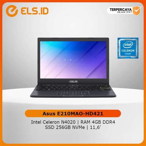 Jual Asus E Mao Hd Peacock Blue Celeron N Gb Ssd Gb Di